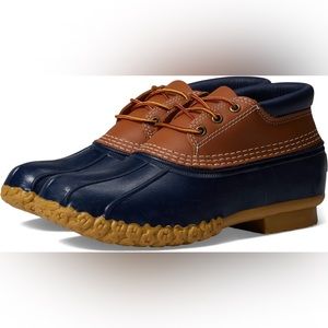 L.L. Bean: Tan/Navy Gumshoes - Duck Boots, Size 9 M